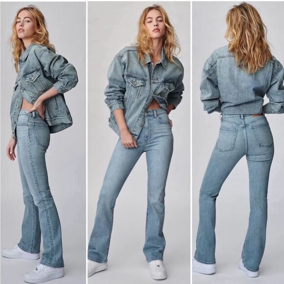 Aritzia Denim Forum The Bailey High Rise Boot 90s High Rise Bootcut Jeans 28 - Picture 1 of 15